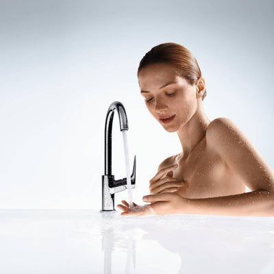 hansgrohe Wasserhahn Logis E (Armatur mit Auslauf Höhe 210mm und Schwenkauslauf, ohne Ablaufgarnitur