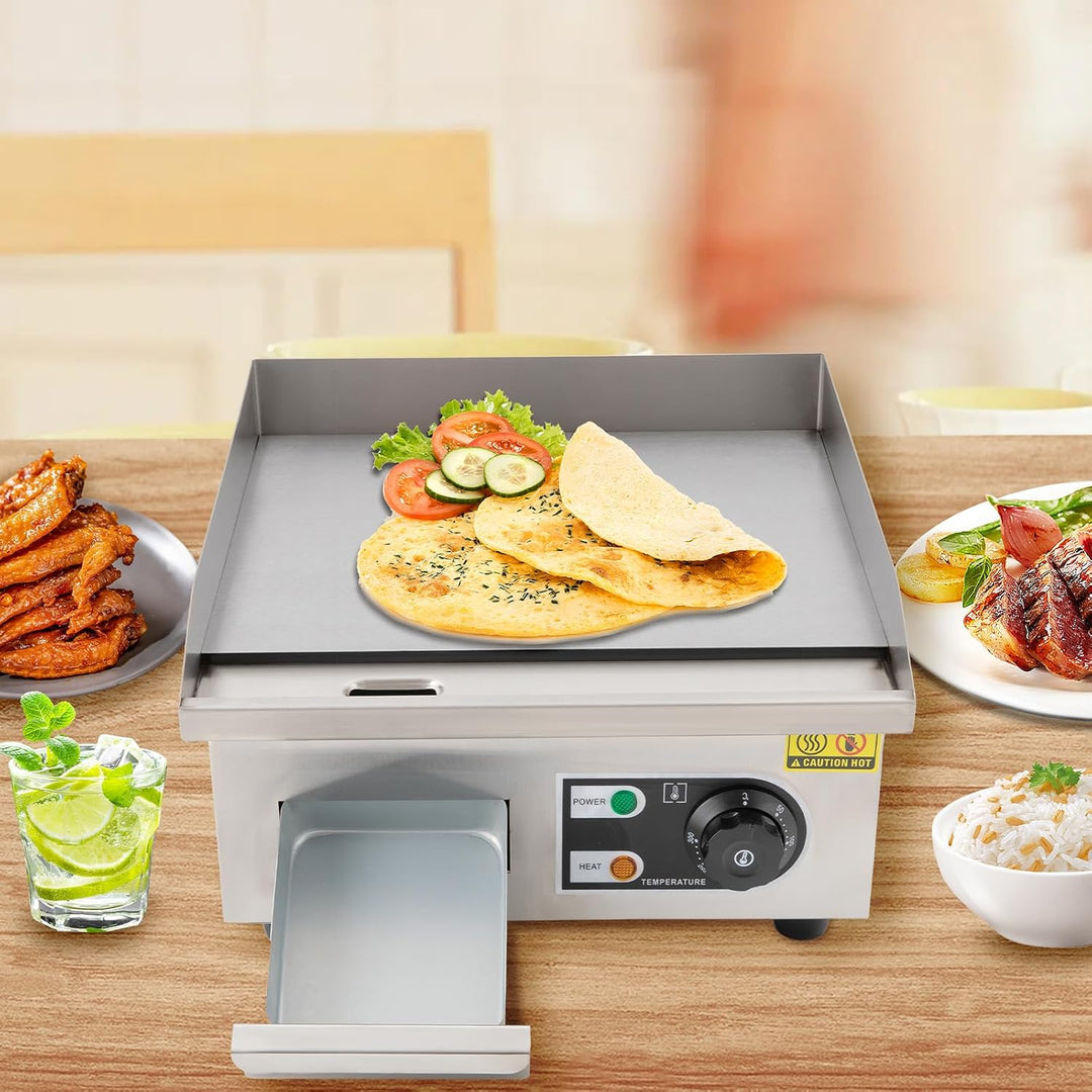 Kommerzielle Elektrische Grillplatte Tischgrill Plattengriller, 2000W Multigrill Plancha Grill mit v