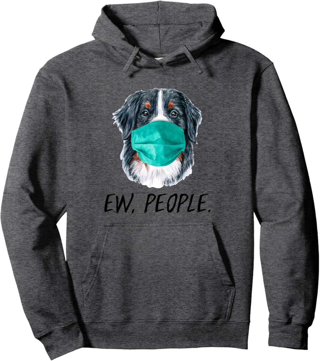 BERNER SENNER mit Gesichtsmaske Mundschutz Hund EW PEOPLE Pullover Hoodie