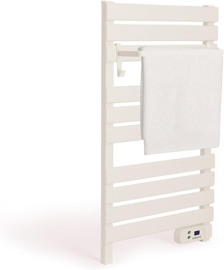 CREATE / WARM Towel 500W / Elektrischer Badheizkörper Cremeweiss mit Regal 1 Stange / 96,9x55x5cm /