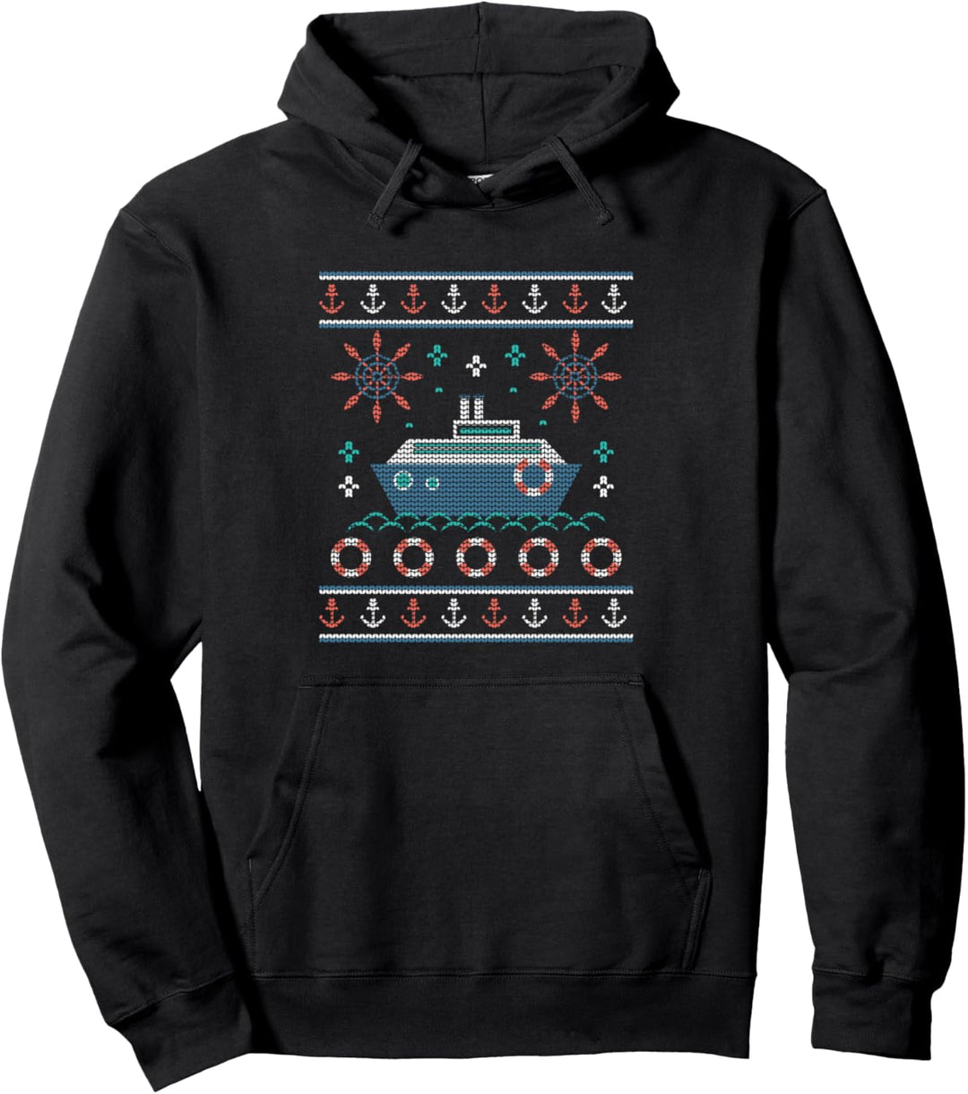Seefahrer Schiff Fischer Nordsee Ugly Christmas Sweater Pullover Hoodie
