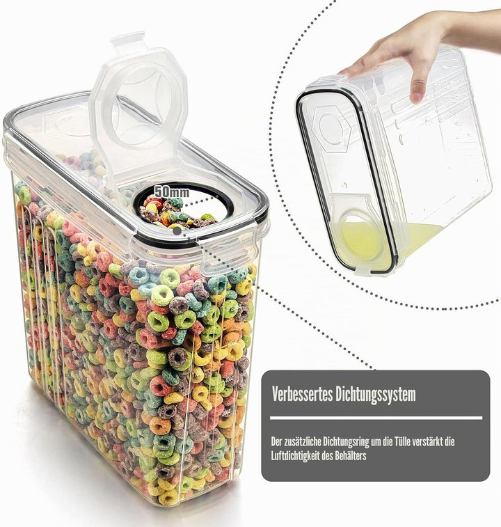 Wildone Frischhaltedosen, luftdicht, Vorratsdosen für Müsli und trockene Lebensmittel, Zucker, Mehl,