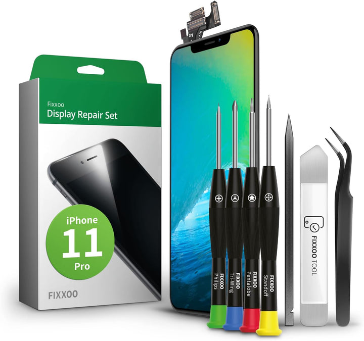 GIGA Fixxoo® iPhone 11 Pro Display Original [inkl. Werkzeug-Kit] - Retina LCD Glas mit Touchscreen -