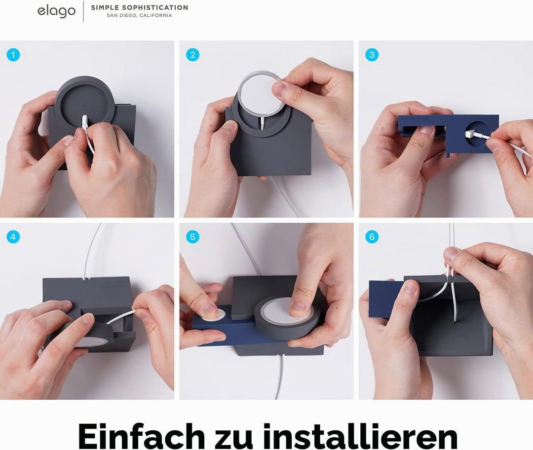 elago MS5 Duo Ladestation Kompatibel mit MagSafe Ladegerät,Kompatibel mit iPhone 15, 14, 13, 12 Seri