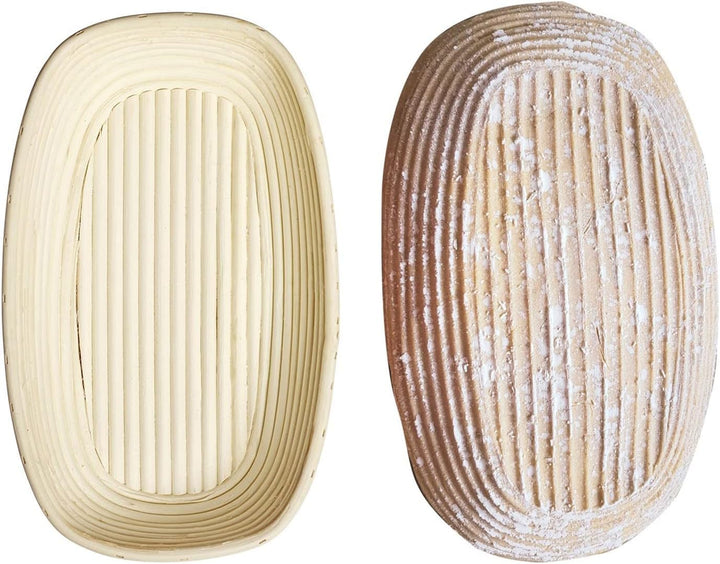 Westmark Gärkörbchen-Set, 2tlg., Gärkörbchen oval + Bezug, Peddigrohr/Baumwolle, Hellbeige/Beige, 32