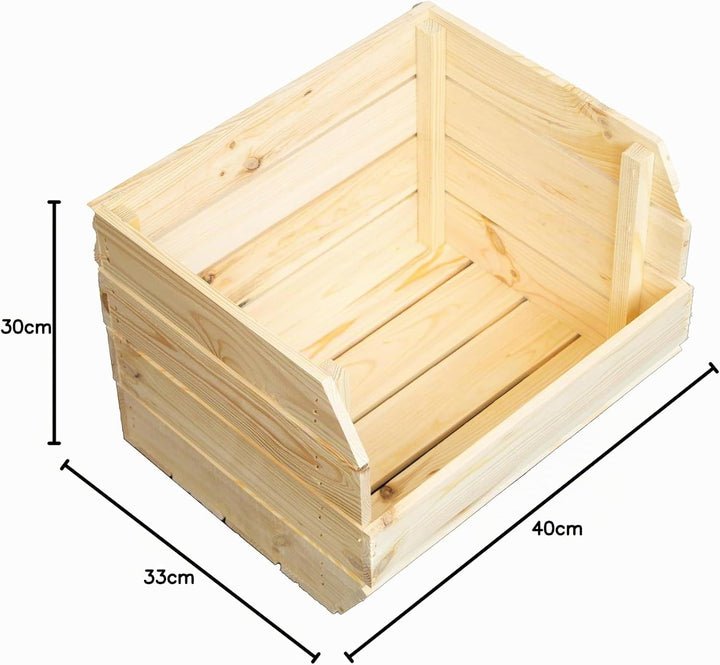 Kistenkolli Altes Land Kartoffelsteige 40x33x30 cm Gemüsekiste Obsthorde Gemüsekorb Kartoffelkiste z