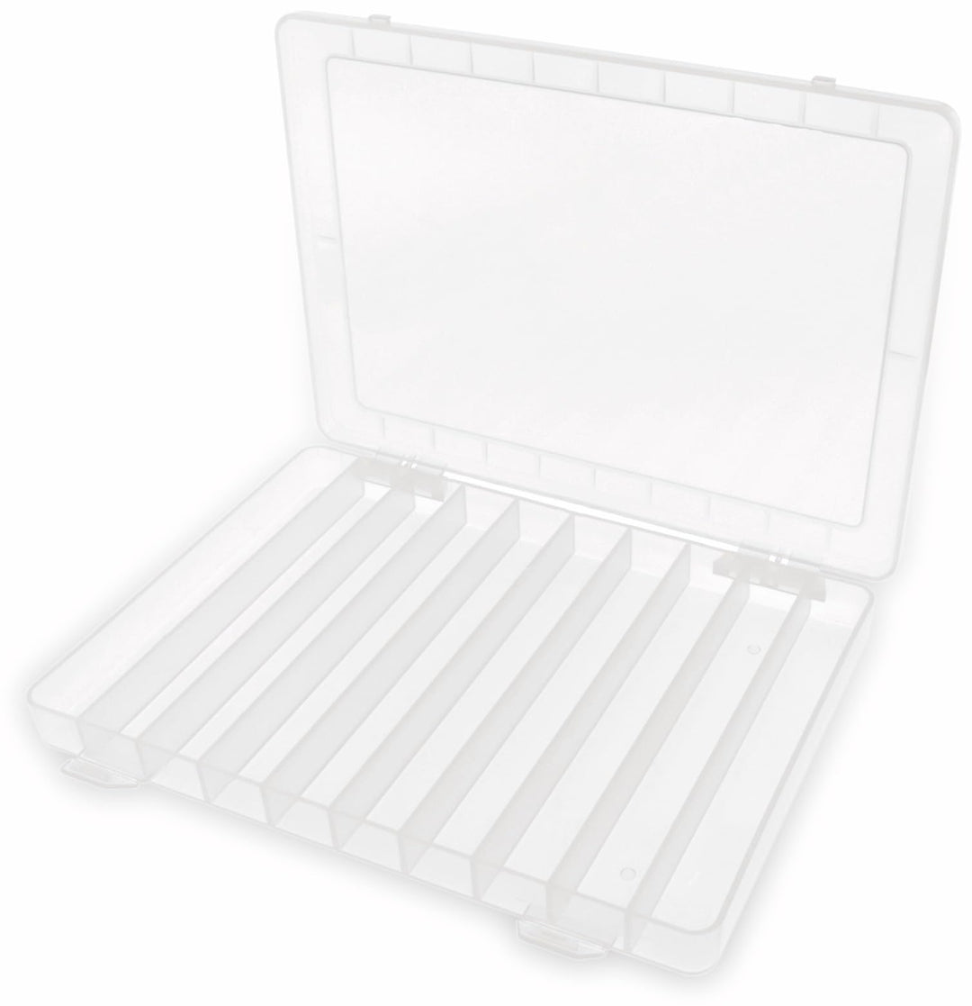 Pollin Sortimentsbox, 252x188x24, 10 Fächer, PP, transparent