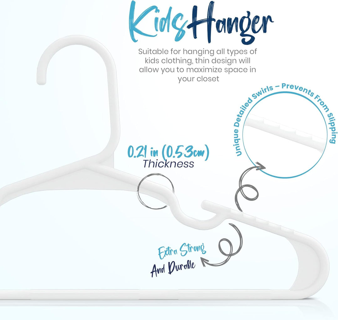Utopia Home Kinderkleiderbügel aus Kunststoff-Babykleiderbügel für Kinderzimmer und Kleiderschrank-H