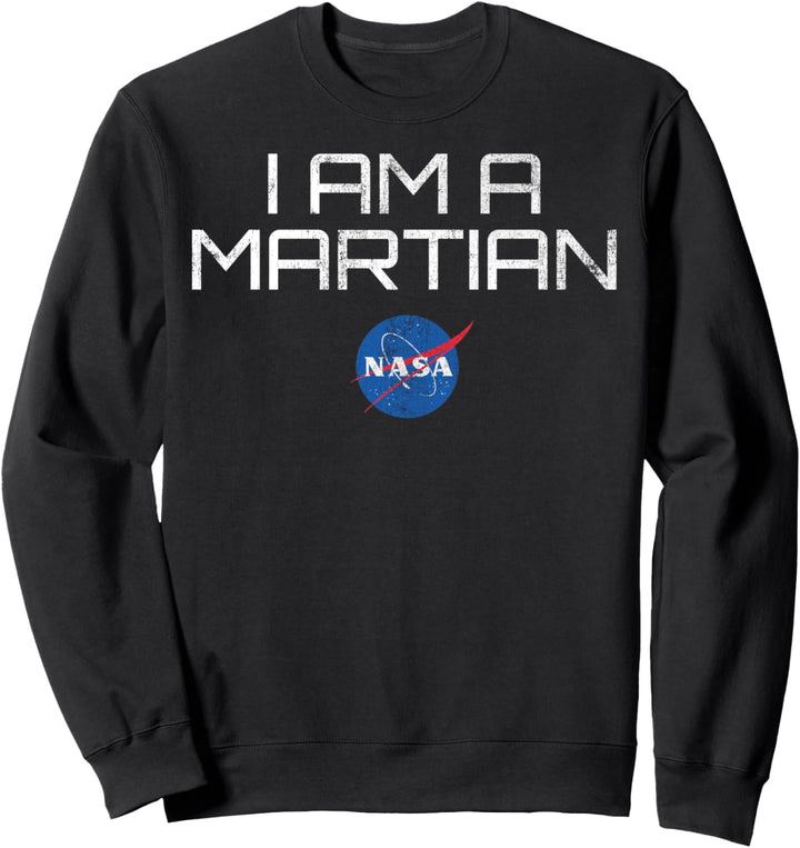 NASA I Am A Martian Text Logo Sweatshirt