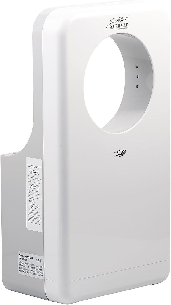 Sichler Haushaltsgeräte Hand-Trocknergeräte: 2er-Set vollautomatischer Profi-Händetrockner mit LED-B