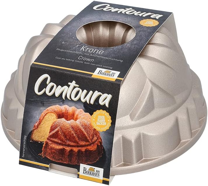 RBV Birkmann, 887022, Backform Gugelhupf, Krone, Aluguss, Antihaft, Ø 24 cm, gold