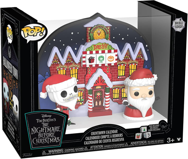 Funko Countdown Calendar: The Nightmare Before Christmas - Doppelseitig - Sammelbare Vinyl-Minifigur