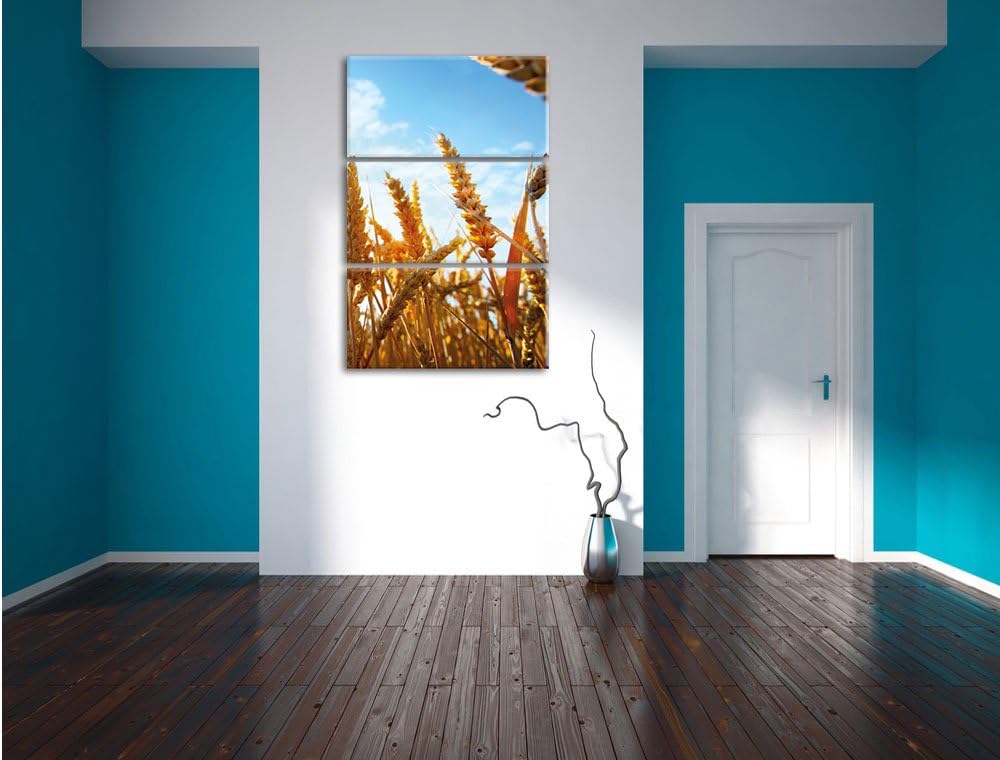 Pixxprint Ruhige See im Nebel als Leinwandbild/Grösse: 3 Teilig (120x80) / Wandbild/Kunstdruck/ferti