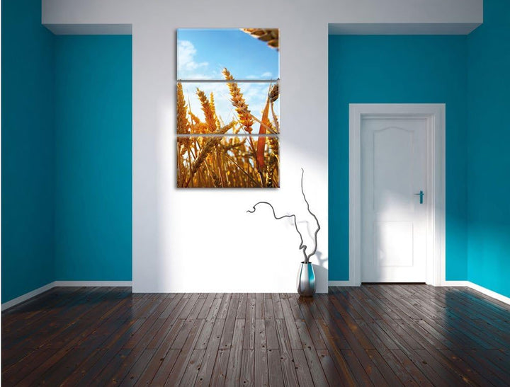 Pixxprint Ruhige See im Nebel als Leinwandbild/Grösse: 3 Teilig (120x80) / Wandbild/Kunstdruck/ferti