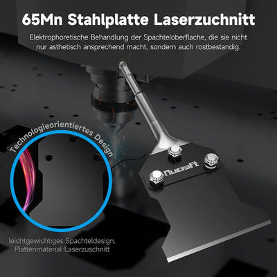 Nucraft Spachtelmeissel SET SDS-Plus 250x100 mm,Meissel inklusive Ersatzklinge und Schrauben,Bodensc