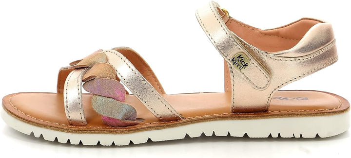 Kickers Mädchen Betty Sandale 24 EU Korallenrosa Metallisiert, 24 EU Korallenrosa Metallisiert