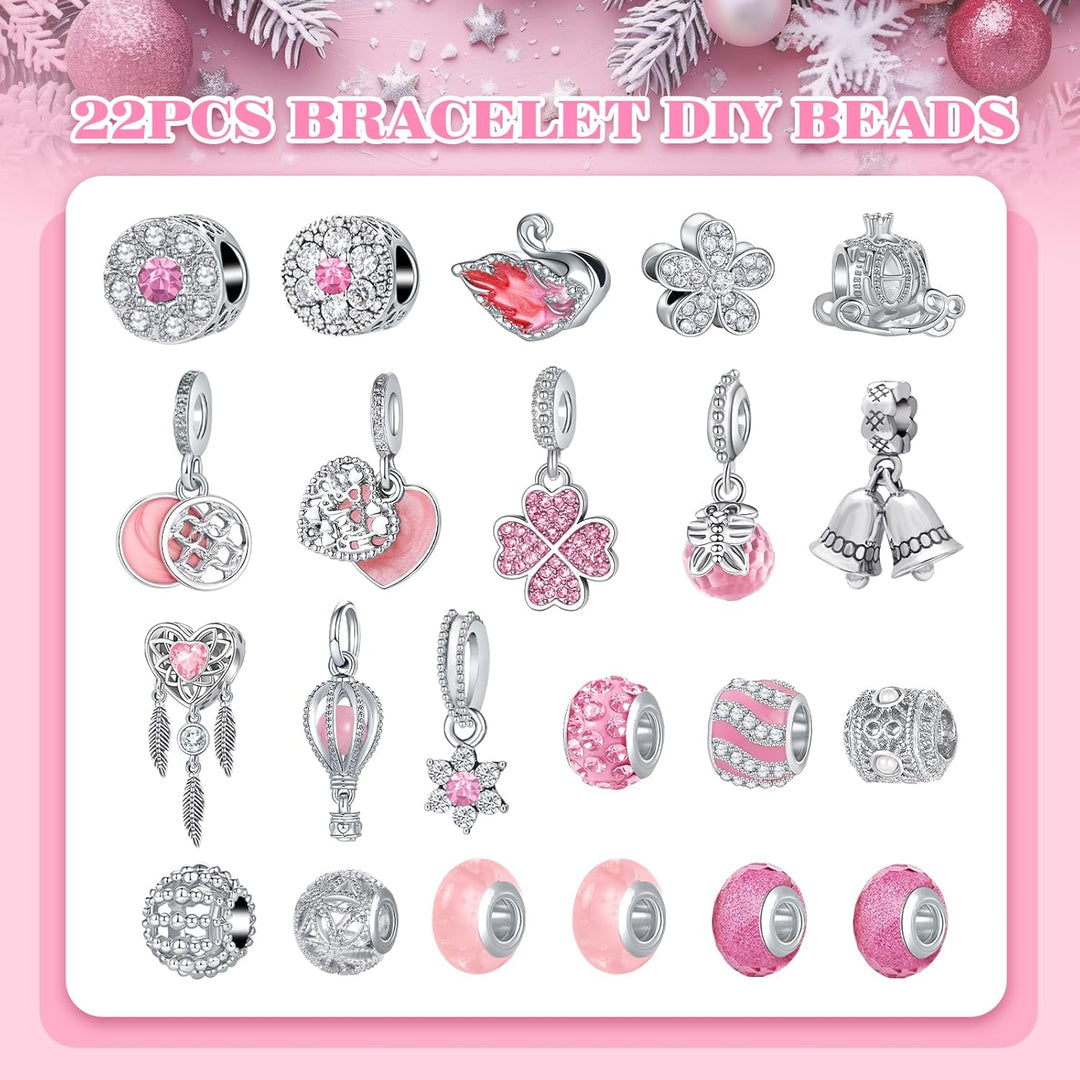 Hymarvo Adventskalender 2024 Schmuck Mädchen, Weihnachtskalender Schmuck Geschenk für Kinder Teenage