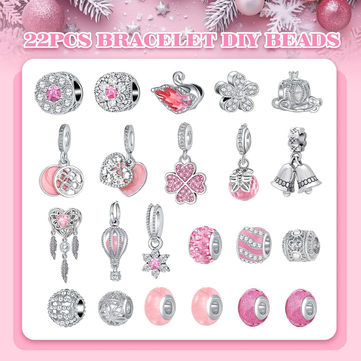 Hymarvo Adventskalender 2024 Schmuck Mädchen, Weihnachtskalender Schmuck Geschenk für Kinder Teenage
