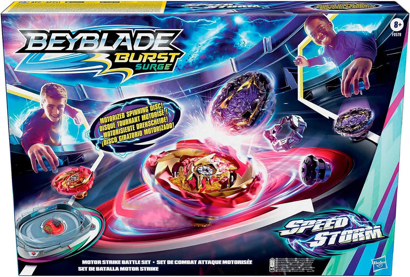 Beyblade Burst Surge Speedstorm Motor Strike Battle Set – Battle Spielset mit motorisierter Beystadi