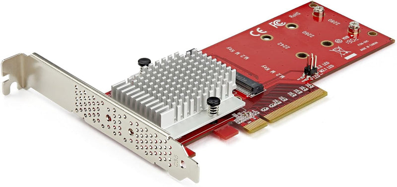 StarTech.com Dual M.2 PCIe SSD Adapter Karte - x8 / x16 Dual NVMe oder AHCI M.2 SSD zu PCI Express 3