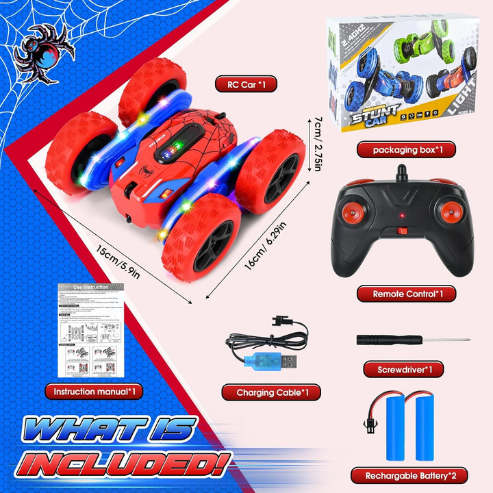 Ferngesteuertes Auto Spielzeug, 2.4Ghz 360° RC Auto Flip, 4WD Drift Spider RC Autos, Monstertruck Re