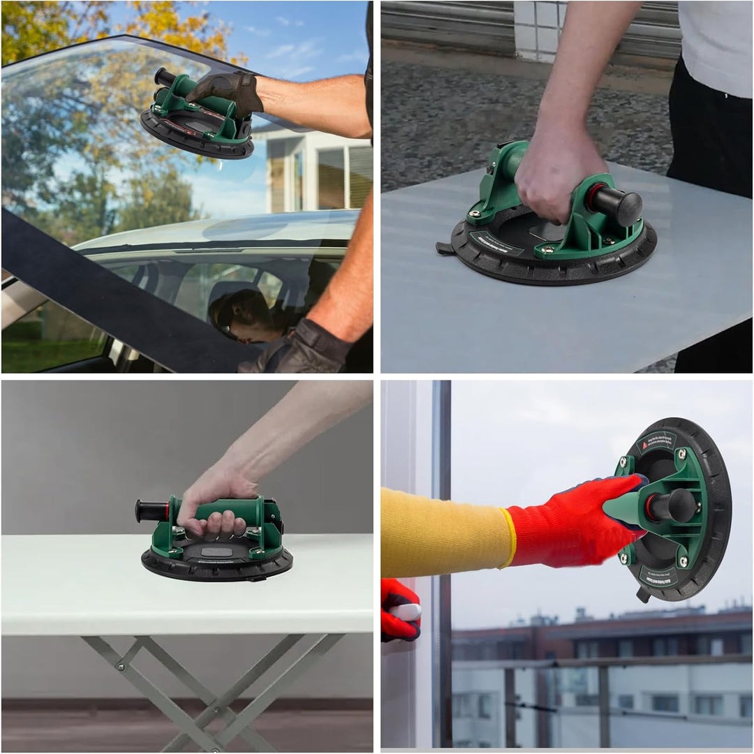 2er-8"Vakuum-Saugnäpfe für Glas, Hochleistungs-Saugnapf-Heber mit starker Saugkraft Fliesen-Saugnapf