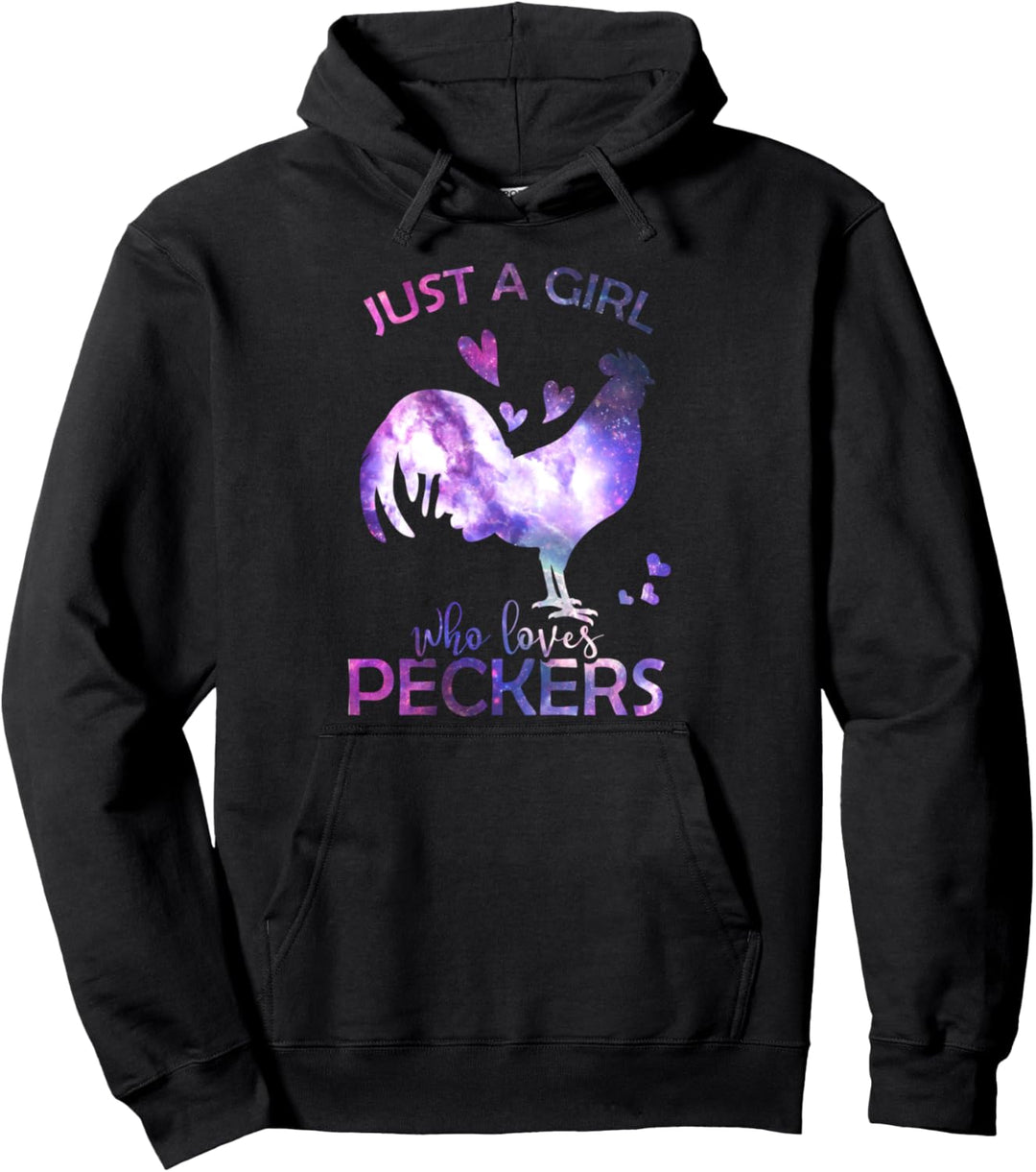 Just A Girl Who Loves Peckers Farmer Huhn Geschenke für Pullover Hoodie