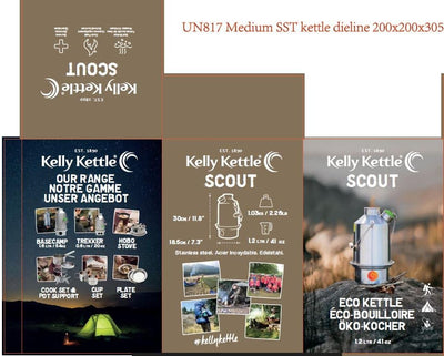 Kelly Kettle Camp Stove Stainless Steel - Boils Water Within Minutes, Uses Natural Fuel, and Enables