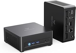 MINIS FORUM UM760 Slim Mini PC, AMD Ryzen 5 7640HS Prozessor (6 Kerne/12 Threads, bis zu 5,0 GHz), A