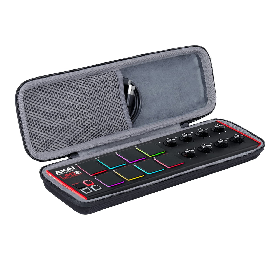 co2CREA Hart Reise Schutz Hülle Etui Tasche für AKAI Professional LPD8 USB MIDI Pad Controller (Nur