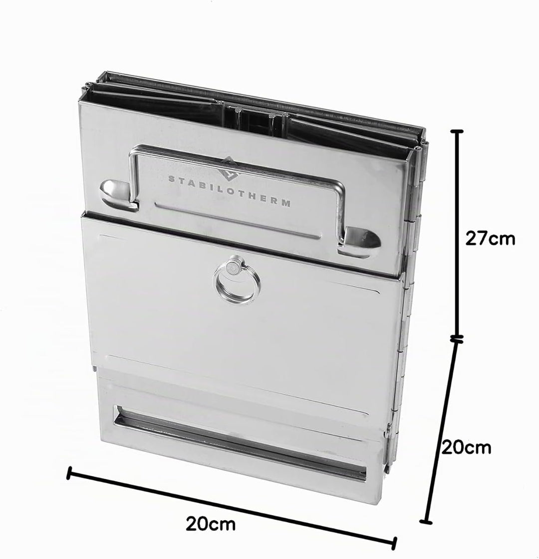 STABILOTHERM Edelstahl Holzkohle-Grill Camping Outddor faltbar | mobiler Grill Camping-Grill Outdoor