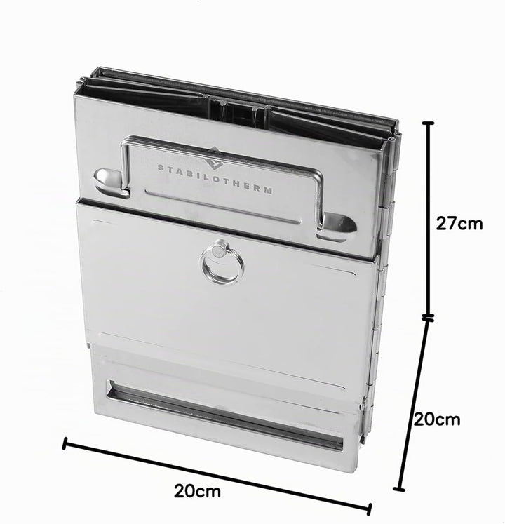 STABILOTHERM Edelstahl Holzkohle-Grill Camping Outddor faltbar | mobiler Grill Camping-Grill Outdoor