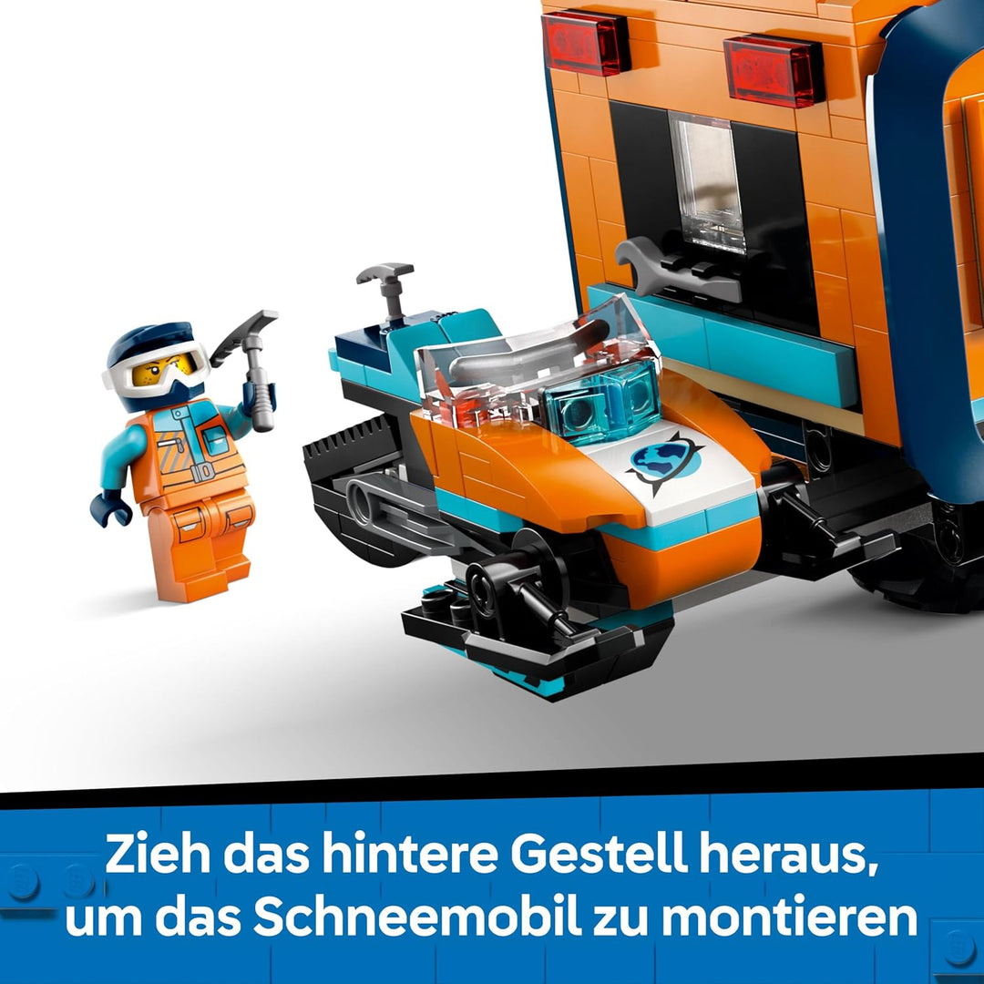 LEGO City Arktis-Truck mit Labor – BAU- und Spielset – Erkundungsfahrzeug mit Lenkung und Federung –