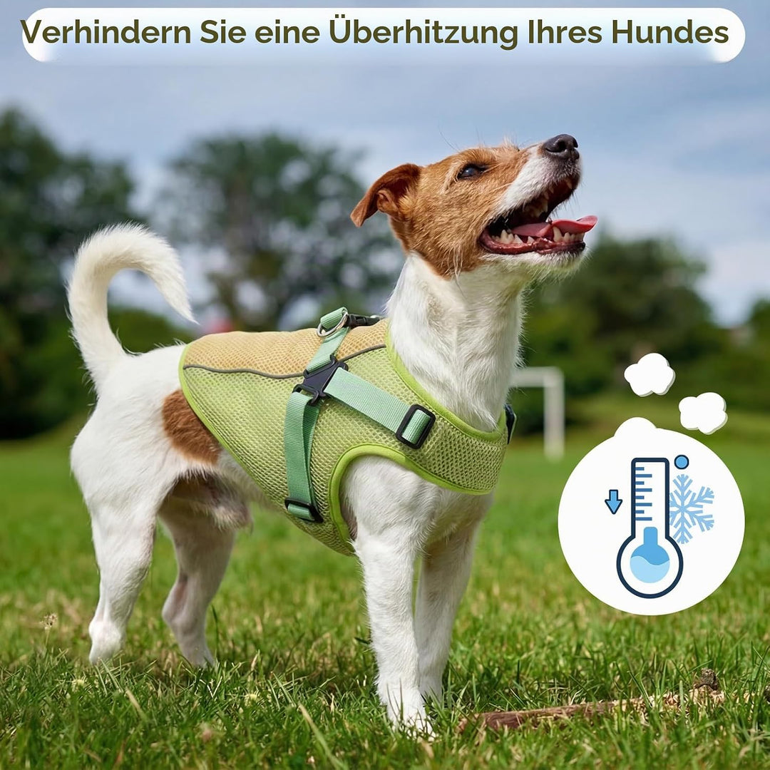 Kühlendes Hundegeschirr, Hundekühlung Sonneschutz Jacke Kühlweste-Der Hitzeschutz für Deinen Hund, S