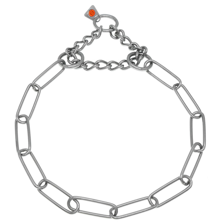 Sprenger Hundehalskette mit Durchzugskette 3mm I Edelstahl rostfreies Hundehalsband für langhaar Hun