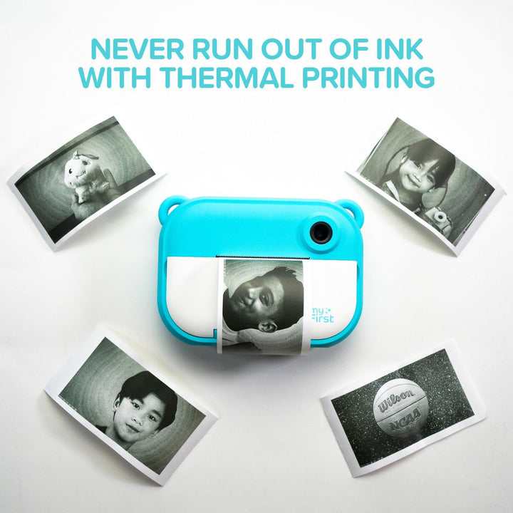 myFirst Camera Insta 2 – Sofortbildkamera für Kinder mit gratis Micro-SD-Karte, Thermopapier, Aufkle