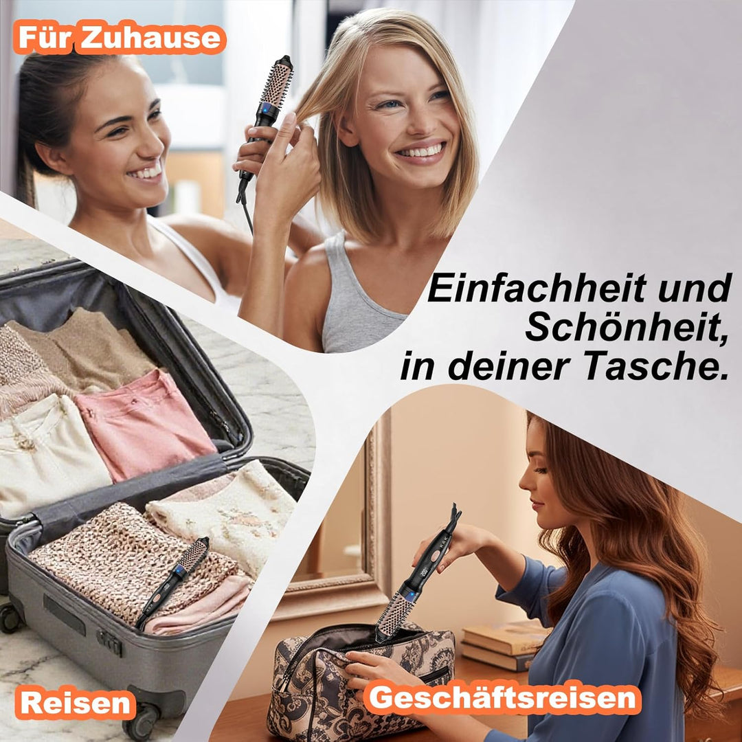 K&K Thermobürste Keratin Thermal Brush Protect Beheiztes Fass Heisse Haarbürste, Ionisch Glatt Schei
