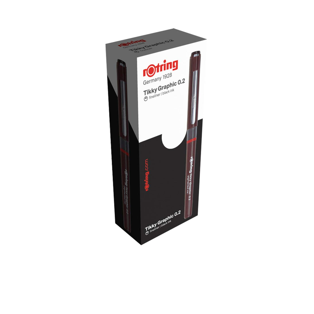 rOtring Tikky-Grafik Fineliner Filzstifte | 0,2 mm | schwarze Tinte | 12 Stück 1 stück (12er Pack) b