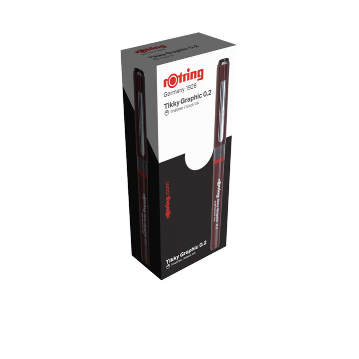rOtring Tikky-Grafik Fineliner Filzstifte | 0,2 mm | schwarze Tinte | 12 Stück 1 stück (12er Pack) b