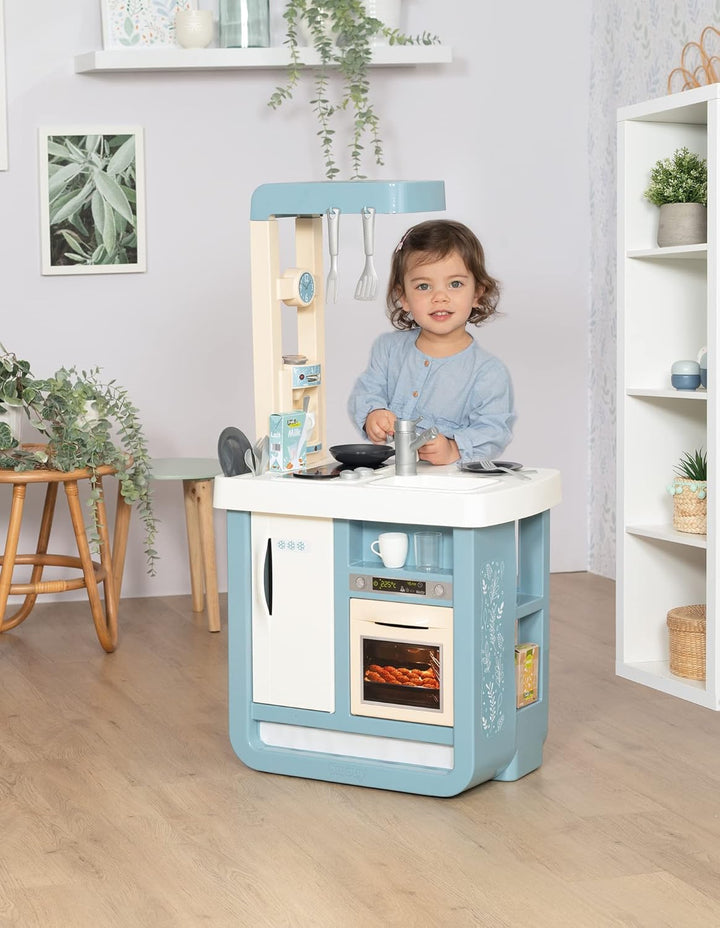 Smoby - Spielküche Bon Appetit - für Kinder mit vielen Funktionen, Töpfen, Pfannen, Küchenbesteck, H