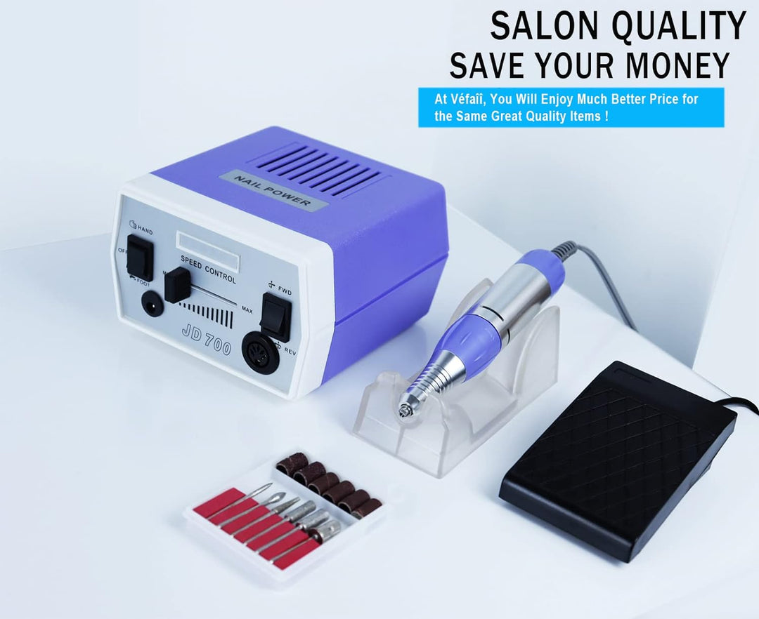 Véfaîî® JD700 Nagelfräser Elektrische 30000 U/min Professionelle Nagelfeile Maniküre Pediküre Set Ge