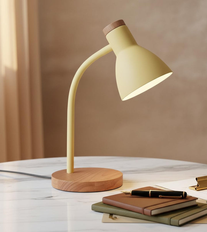 Bel Air Home - Schreibtischlampe ARGOS Serie, Holz, E-27 (GLÜHLAMPE NICHT ENTHALTEN) stilvolle Beleu