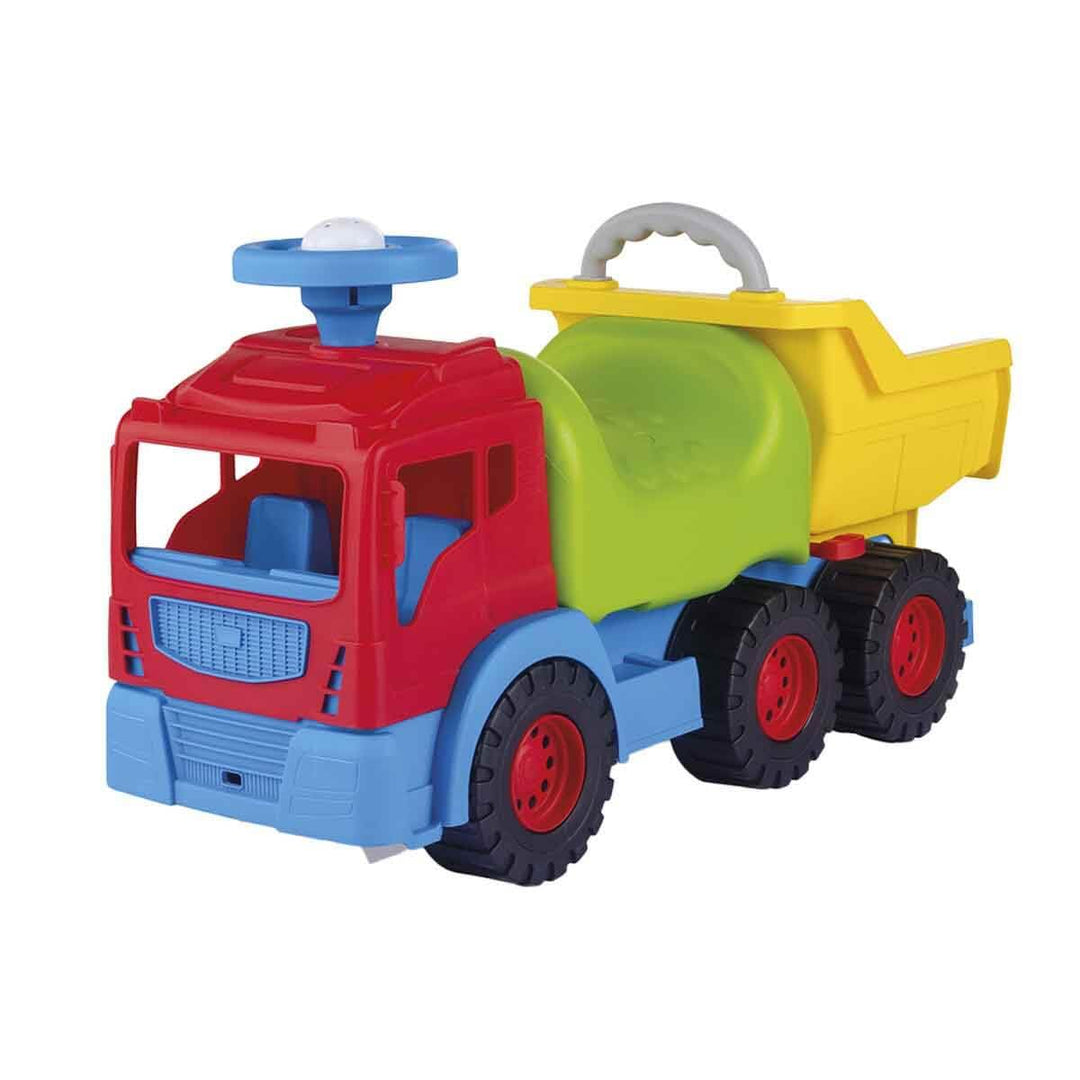 Dolu Ride On Truck Gelb, Grün, Rot, Blau