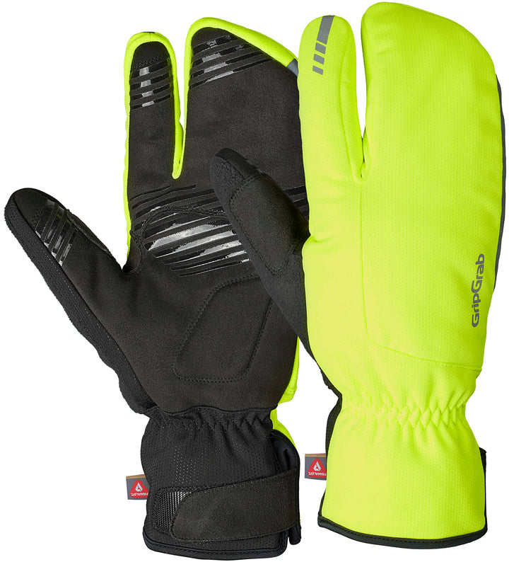 GripGrab Nordic 2 Winddichte Deep Winter 3-Finger Lobster Fahrradhandschuhe Gepolsterte Primaloft Ra