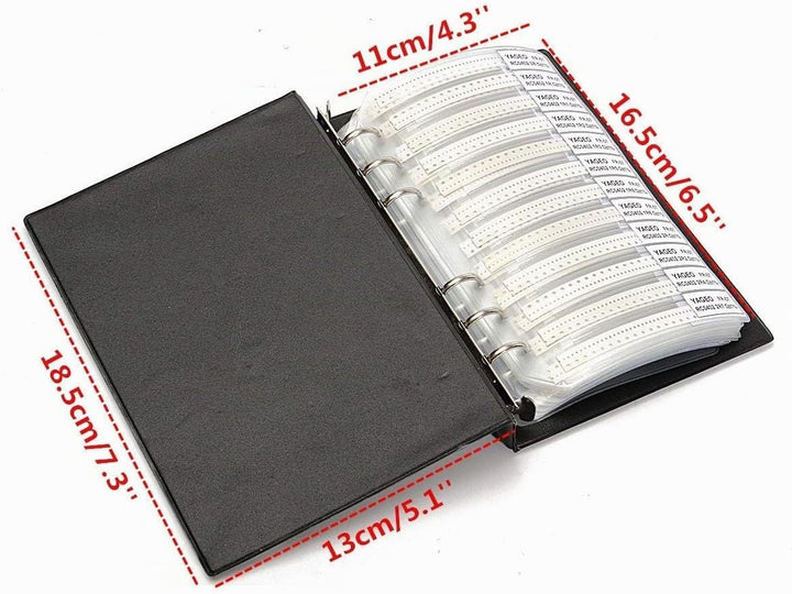 DollaTek 1% 0402 SMD Widerstand Sortierter Ordner (0 Ohm-10M Ohm) 170value x 50pcs = 8500pcs Beispie