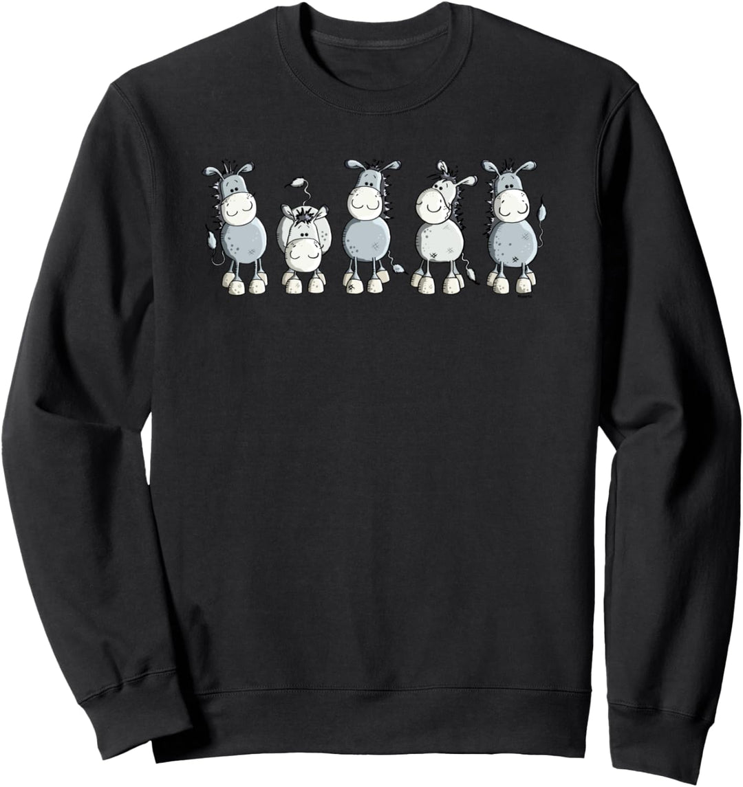 Happy Esel Team I Langohr Esel Herde I Eselchen Fun Sweatshirt