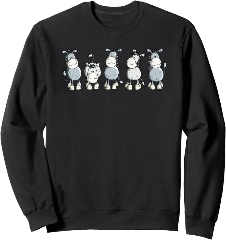 Happy Esel Team I Langohr Esel Herde I Eselchen Fun Sweatshirt
