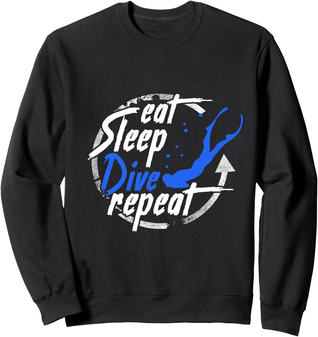 Freediving eat sleep Free dive Diving Apnea Ocean Sea Sweatshirt