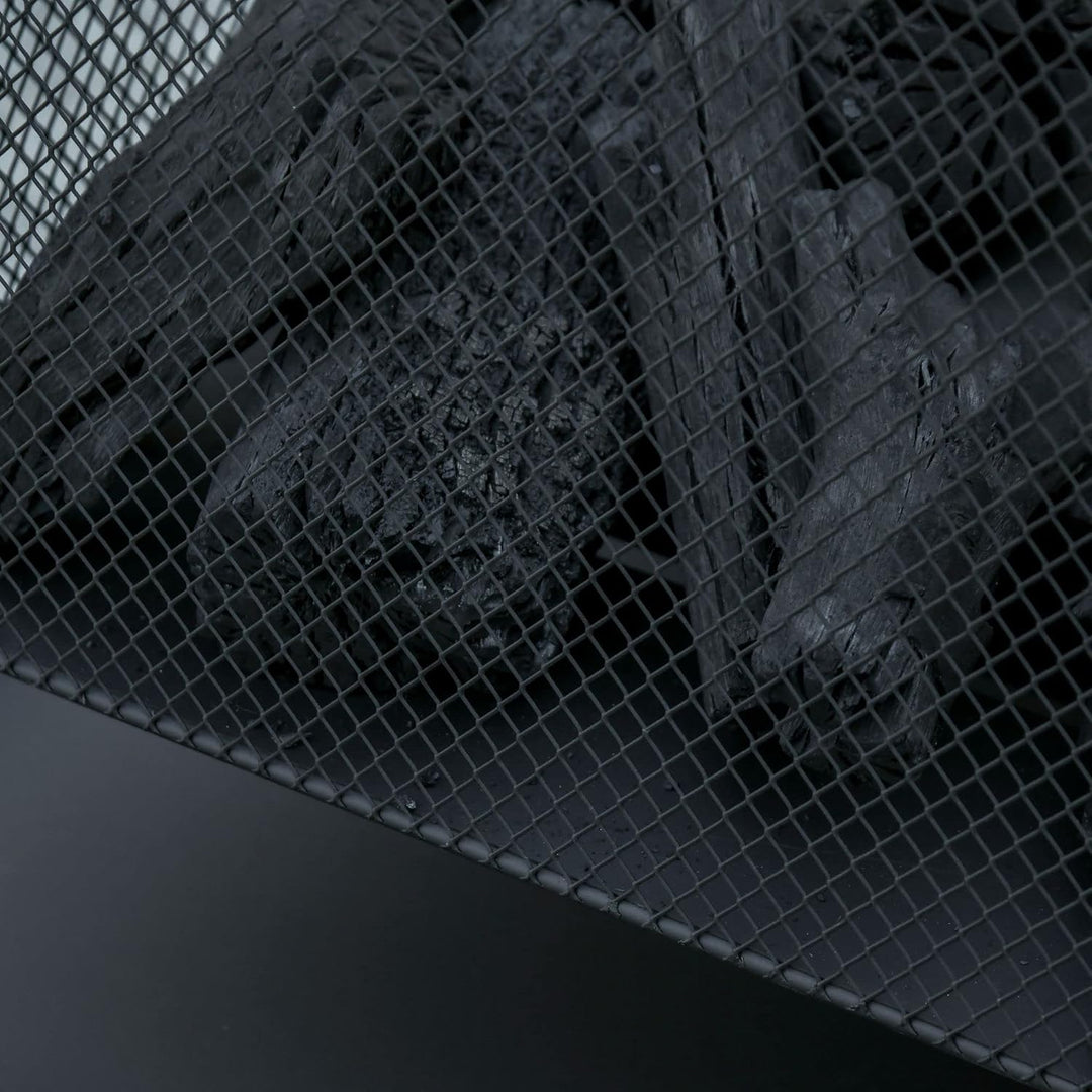 Outsunny Feuerschale modern Feuerkorb rechteckig Feuerstelle für Garten Camping BBQ Metall Schwarz 4