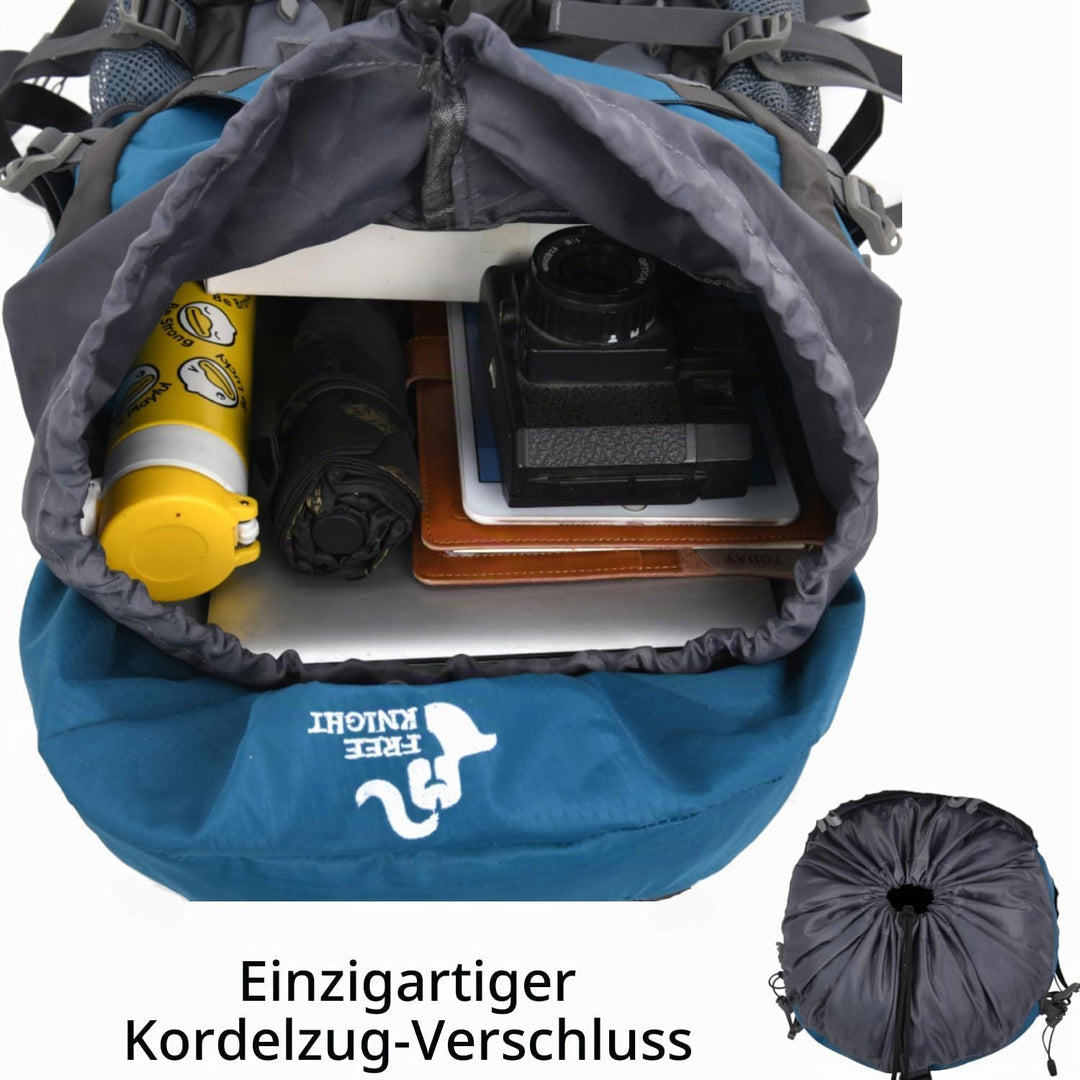 Bseash 60 l wasserdichter leichter Wanderrucksack mit Regenschutz, Outdoor-Sport, Reisen, Tagesrucks